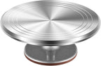 12-inch aluminum cake decorating turntable with rotating stand