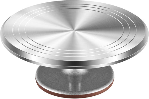 12-inch aluminum cake decorating turntable with rotating stand