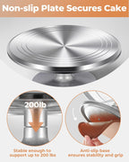 360-degree rotating cake turntable for smooth cake decorating