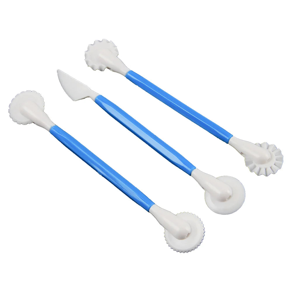3 piece fondant modeling tools set for cake decorating