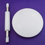 Acrylic Rolling Pin & Non-Slip Rolling Board Set – Clear Dough Rolling Board for Fondant, Cookies & Baking