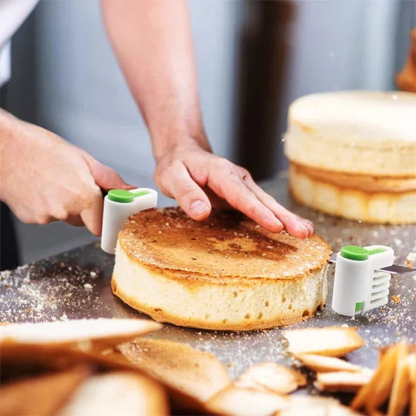 Adjustable cake leveler for creating even cake layers