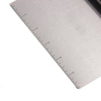 Bench scraper with measurement markings for accurate dough cutting