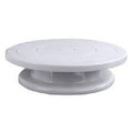 Cake Stand Rotating (White Plastic)