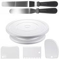 Cake Turntable + Scraper + Spatula Combo