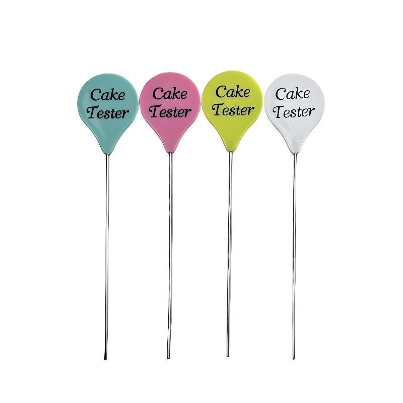 Cake tester with comfortable plastic handle