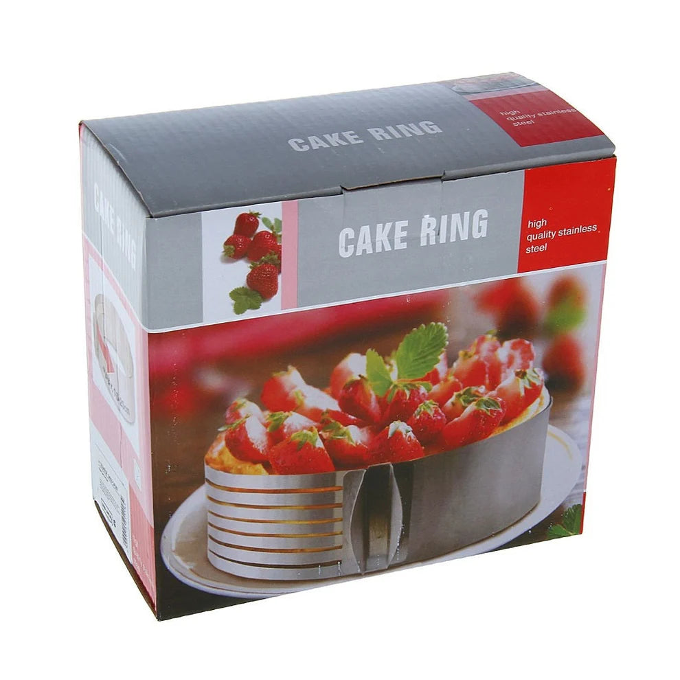 Cake leveler ring used for making multi-layer birthday cakes