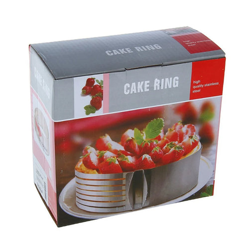 Cake leveler ring used for making multi-layer birthday cakes