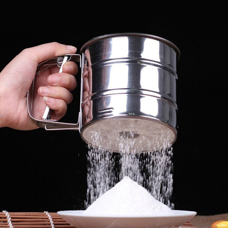 Fine mesh stainless steel baking sifter