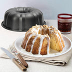 Fluted tube cake pan for Bundt and pound cakes