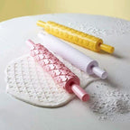 Fondant embosser tool for creating patterned cake decorations
