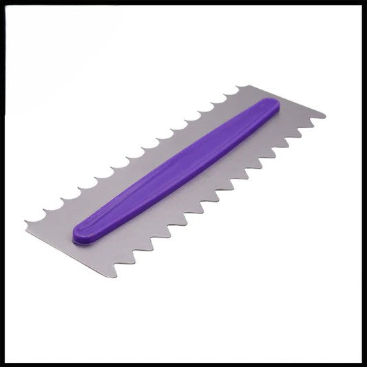 Metal Icing Comb Scraper Serrated