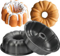 Non-stick Bundt cake pan with fluted tube design