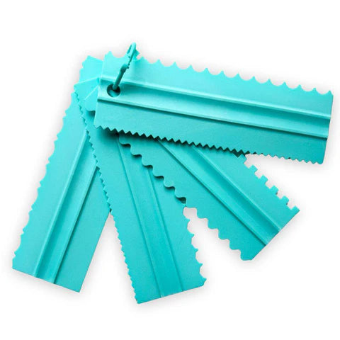 Plastic Double-Sided Cake Edges Decorating Comb 4Pcs
