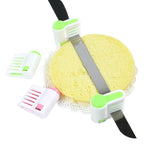Plastic cake leveler for uniform cake slicing