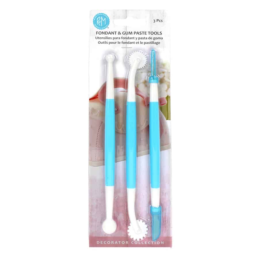 Fondant modeling tools for cutting shaping and smoothing