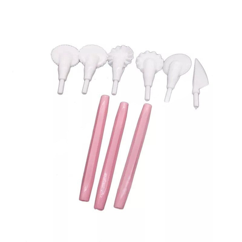 Plastic cake modeling tools for fondant and sugar paste