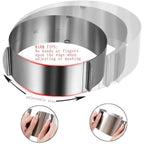 Reusable dishwasher-safe stainless steel cake ring