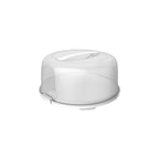 Round cake storage box with removable dome lid