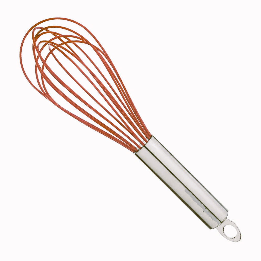 Silicone balloon whisk with stainless steel handle for baking