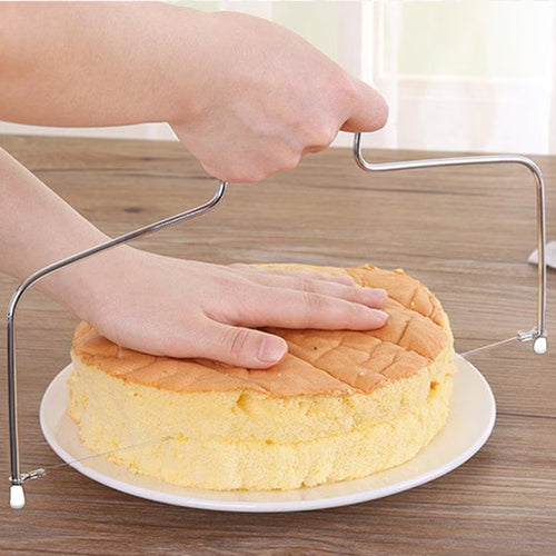 Stainless steel adjustable wire cake cutter for cake leveling