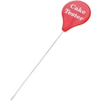 Stainless steel cake tester with plastic handle