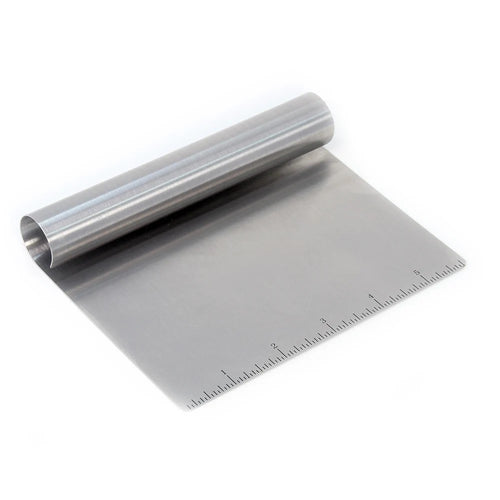 Stainless steel dough scraper for bread and pastry baking