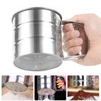 Stainless steel flour sifter for cake decorating