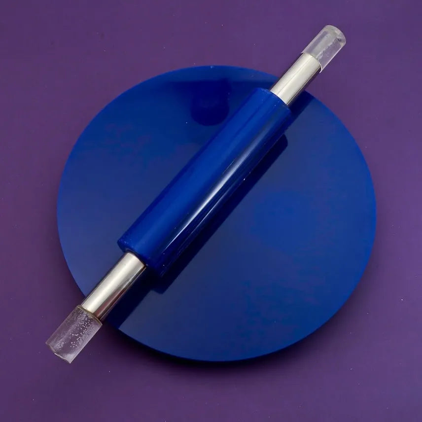 Acrylic Rolling Pin & Non-Slip Rolling Board Set – Clear Dough Rolling Board for Fondant, Cookies & Baking
