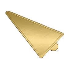 Triangle Pastry Placer Boards Golden 10Pcs