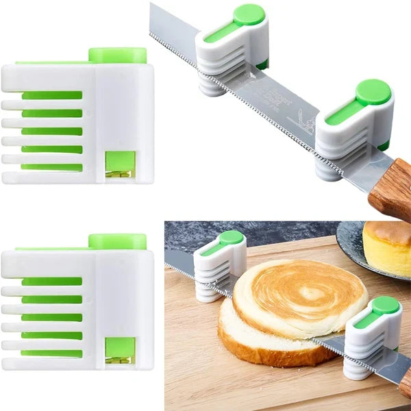 Two-piece plastic adjustable cake leveler set